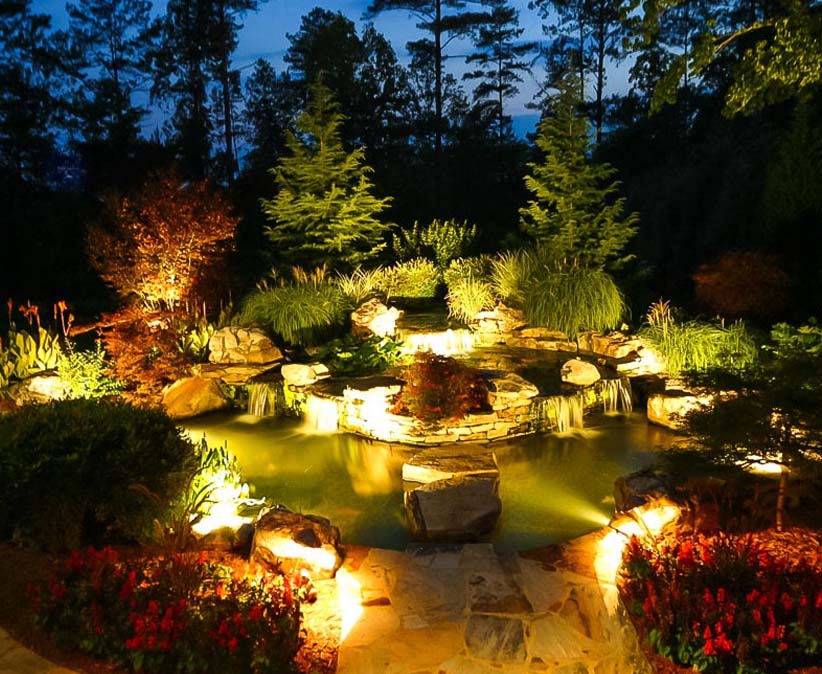 Submersible Pond Lights vs Downlighting (& Pond Lighting Ideas) | LED